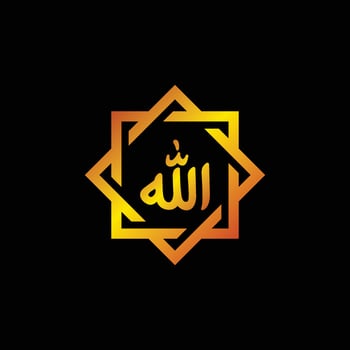 Alloh logo design vector illustration