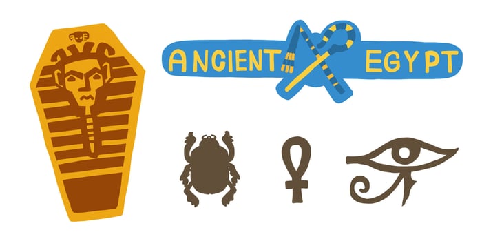 Elements of Ancient Egypt vector