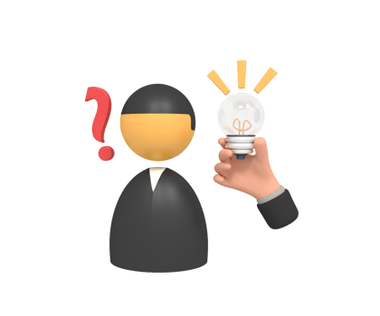 3d illustration of giving idea solution png