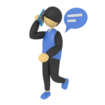 3d illustration of a man talking on the phone png