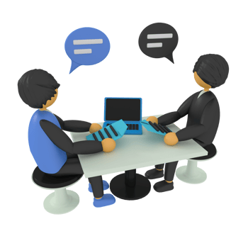 3d illustration of a business team meeting png