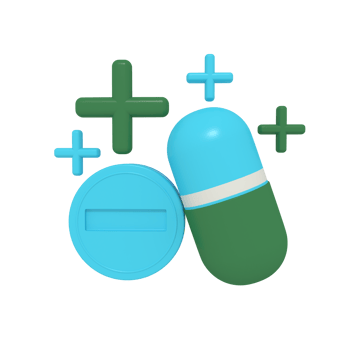 3d illustration of medicine capsule and tablet png