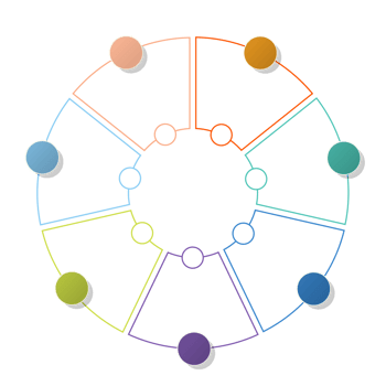 Infographic with 7 steps, process or options. png
