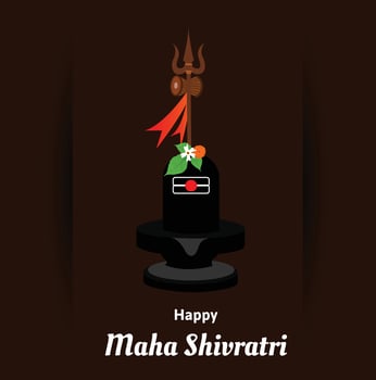 Happy Maha Shivratri Indian Hindu Festival Celebration Vector Illustrations