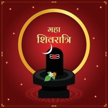 Happy Maha Shivratri Indian Hindu Festival Celebration Vector Illustrations