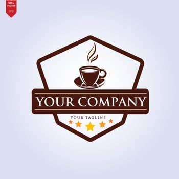 Beans And Coffee Cup Logo Template vector icon design Free Vector