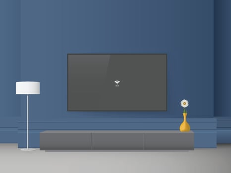 TV room Interior concept, vector illustration