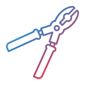 Cutter Line Gradient Icon vector