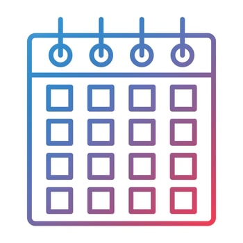 Calendar Line Gradient Icon vector