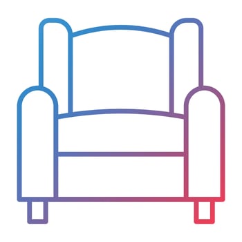 Cinema Sofa Line Gradient Icon vector
