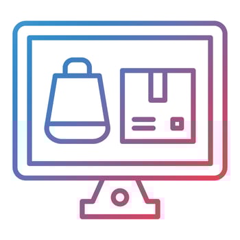 ECommerce Products Line Gradient Icon vector