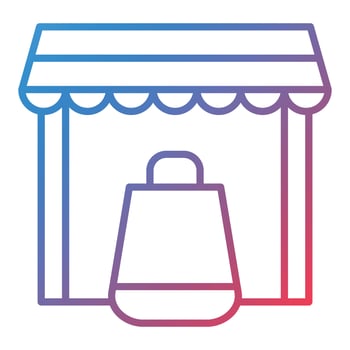 ECommerce Shopping Line Gradient Icon vector