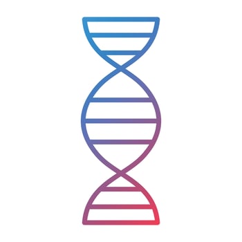 DNA Line Gradient Icon vector