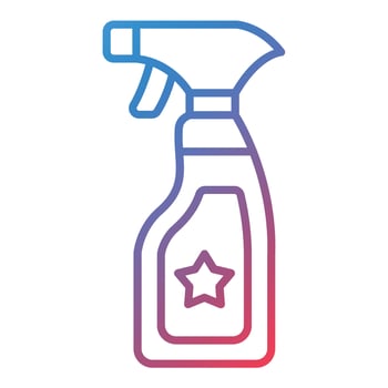 Cleaning Spray Line Gradient Icon vector