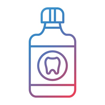 Mouthwash Line Gradient Icon vector