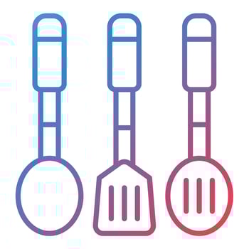 Kitchen Utensil Line Gradient Icon vector
