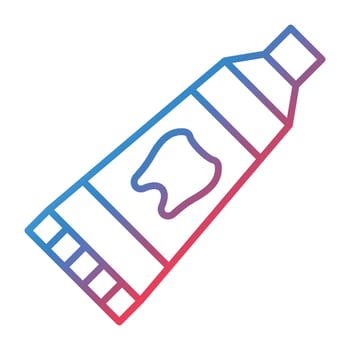 Tooth Paste Line Gradient Icon vector