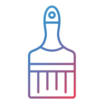 Paint Brush Line Gradient Icon vector