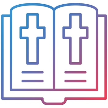 Bible Line Gradient Icon vector