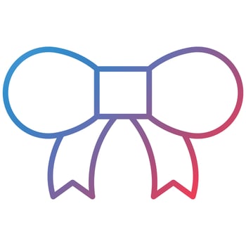 Bow Line Gradient Icon vector