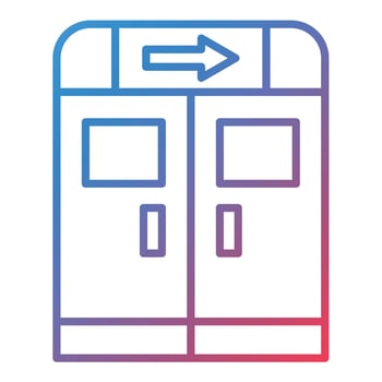 Emergency Exit Line Gradient Icon vector