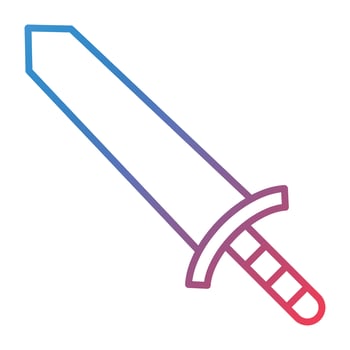 Sword Toy Line Gradient Icon vector