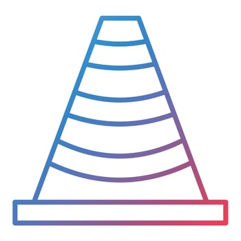 Cone Line Gradient Icon vector