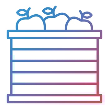 Fruits Basket Line Gradient Icon vector