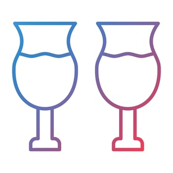 Summer Drink Line Gradient Icon vector