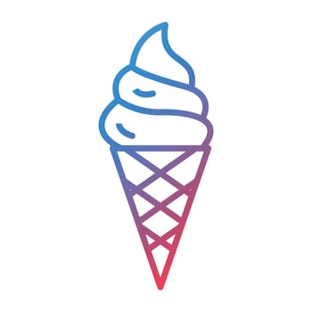 Ice Cream Line Gradient Icon vector