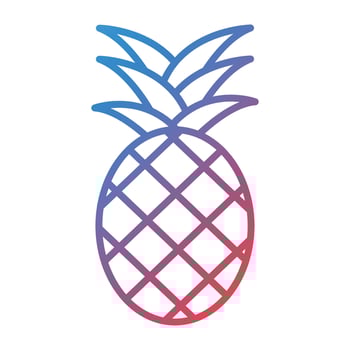 Pineapple Line Gradient Icon vector