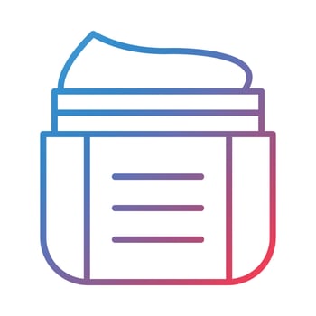 Cream Line Gradient Icon vector