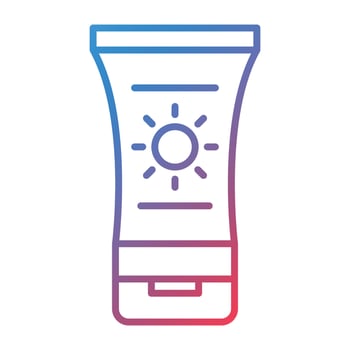 Sunscreen Line Gradient Icon vector