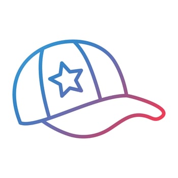 Cap Line Gradient Icon vector