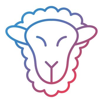 Sheep Line Gradient Icon vector