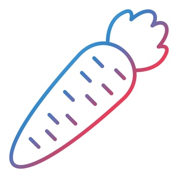 Carrots Line Gradient Icon vector