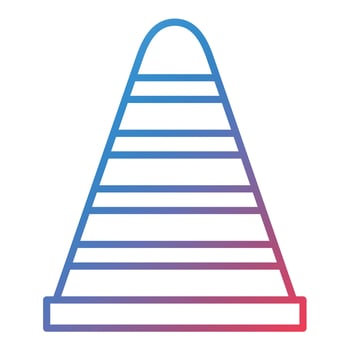 Traffic Cone Line Gradient Icon vector