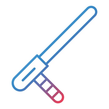 Baton Line Gradient Icon vector