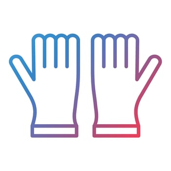 Gloves Line Gradient Icon vector