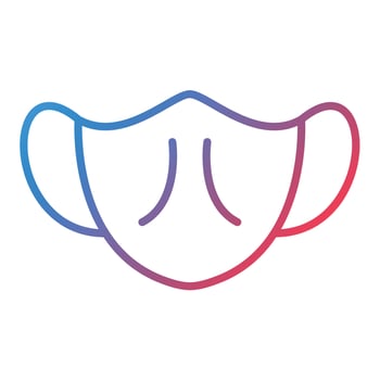 Mask Line Gradient Icon vector