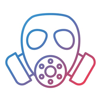 Gas Mask Line Gradient Icon vector
