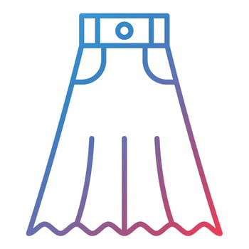 Skirt Line Gradient Icon vector