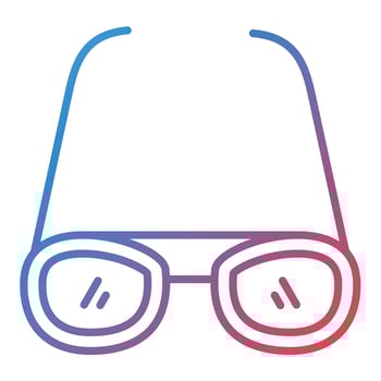 Sunglasses Line Gradient Icon vector