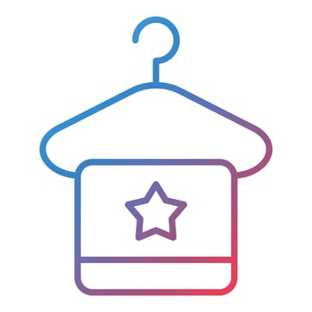 Clothes Hanger Line Gradient Icon vector
