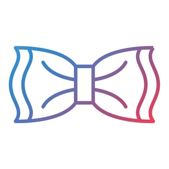 Bow Tie Line Gradient Icon vector