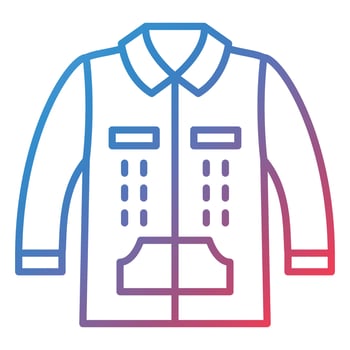 Varsity Jacket Line Gradient Icon vector