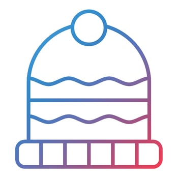 Beanie Line Gradient Icon vector