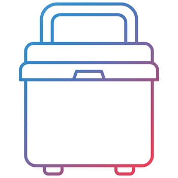 Cooler Line Gradient Icon vector