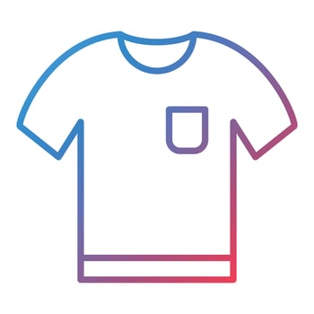 Tshirt Line Gradient Icon vector