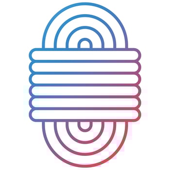 Rope Line Gradient Icon vector